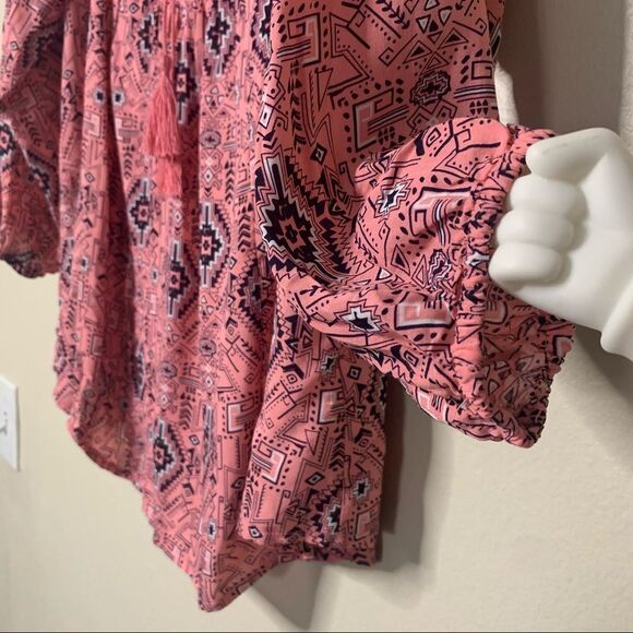 MOSSIMO Boho Geometric Top Blouse Small - Picture 8 of 9